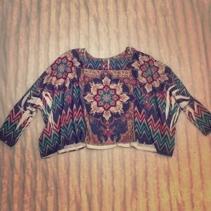 Mandala sweater hippy shirt boho top crop top